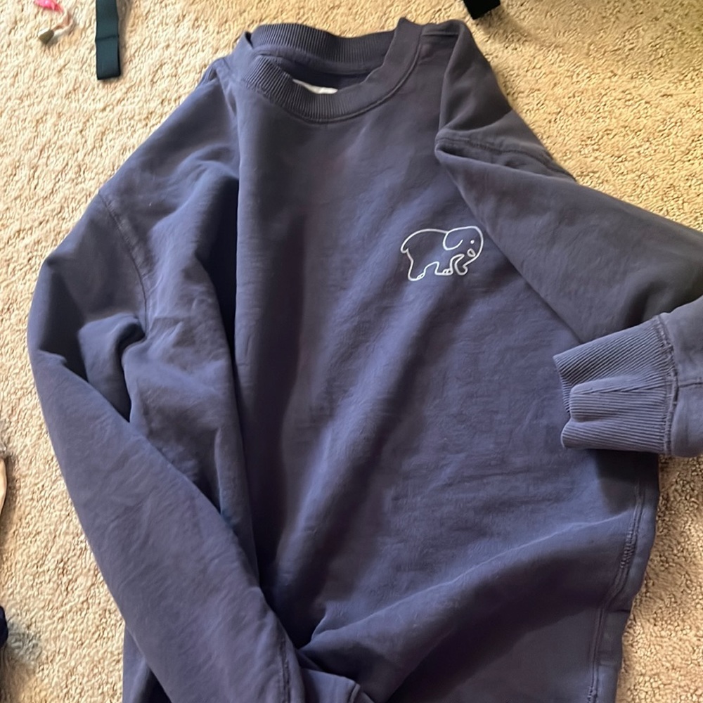 Purple ivory Ella crewneck